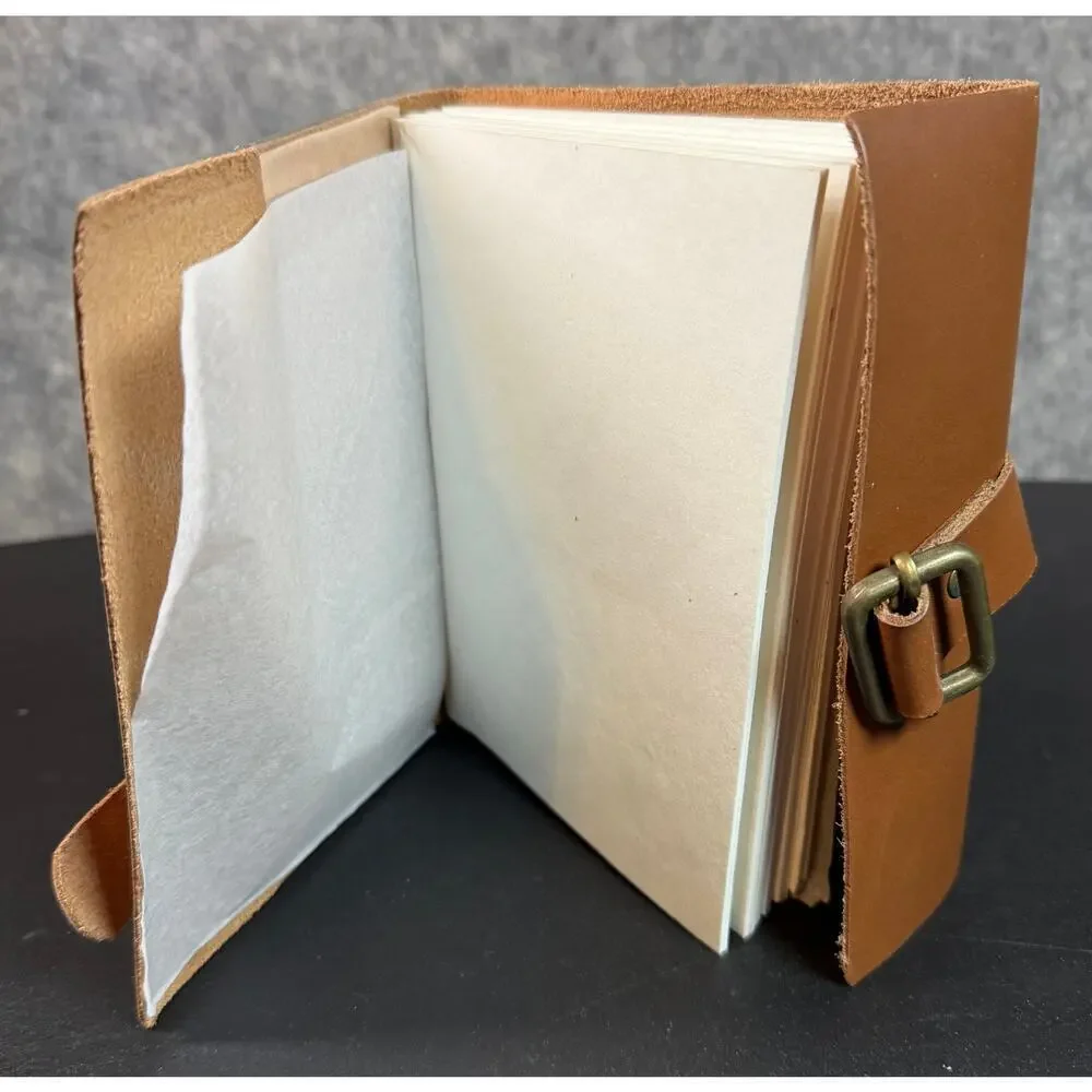 Master's Touch 5x7 Inch 80 Page Handmade Paper Sketch Book Leather Strap Holder